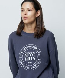 SUNNY HILLS LOGO SWEATSHIRTS (WASHED NAVY)