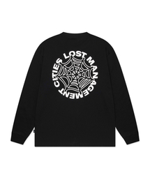 LMC( )��SPIDER WEB LONG SLV TEE black(T�V���c/�J�b�g�\�[)