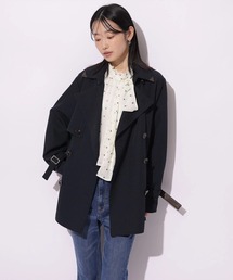 Mystrada | レザー切り替えミドルトレンチ(ダウンジャケット/コート)