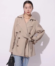 Mystrada（マイストラーダ）の「レザー切り替えミドルトレンチ（ダウンジャケット/コート）」