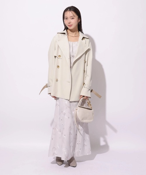 レザー切り替えミドルトレンチ（ダウンジャケット/コート）｜Mystrada