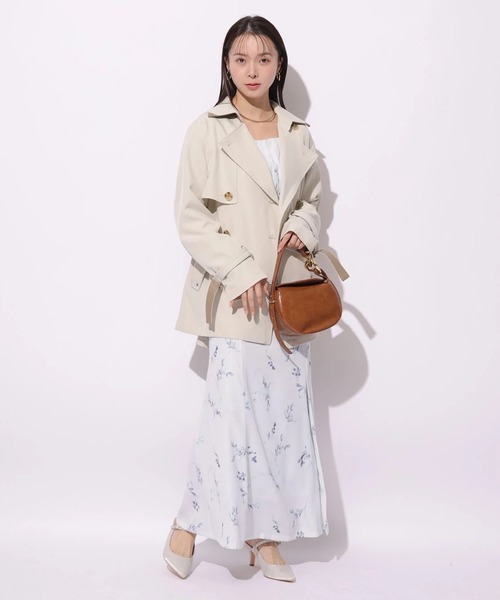 レザー切り替えミドルトレンチ（ダウンジャケット/コート）｜Mystrada