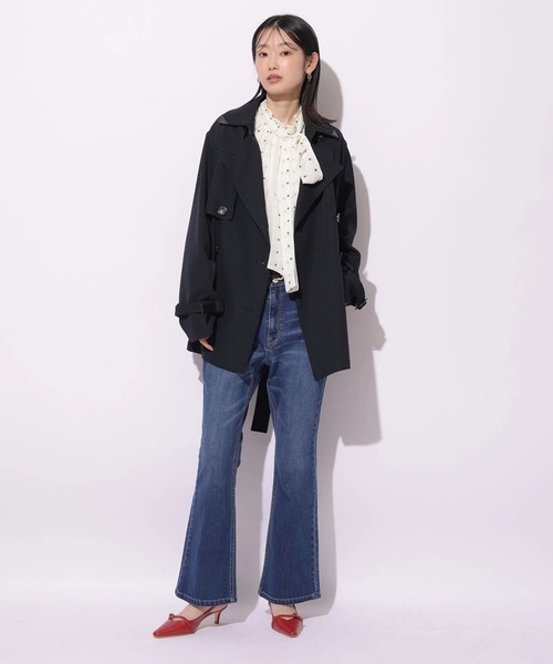 レザー切り替えミドルトレンチ（ダウンジャケット/コート）｜Mystrada