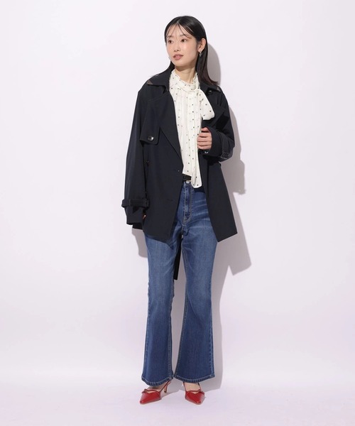 レザー切り替えミドルトレンチ（ダウンジャケット/コート）｜Mystrada