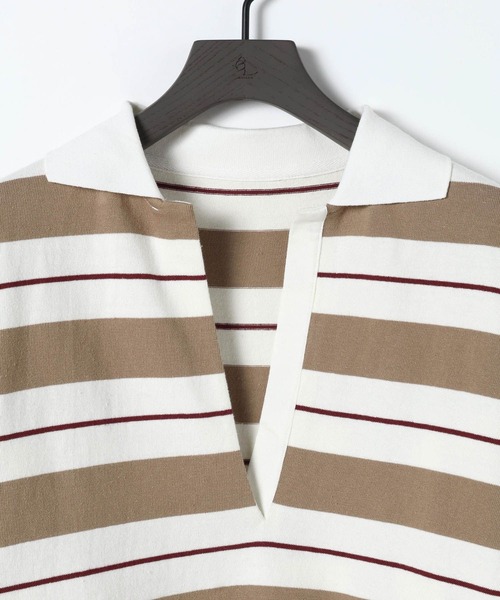 eL(エル)の「【eL】Border Polo LS/645140(Tシャツ/カットソー・レディース・ベージュ系その他/ネイビー系・FREE)」の12枚目の写真