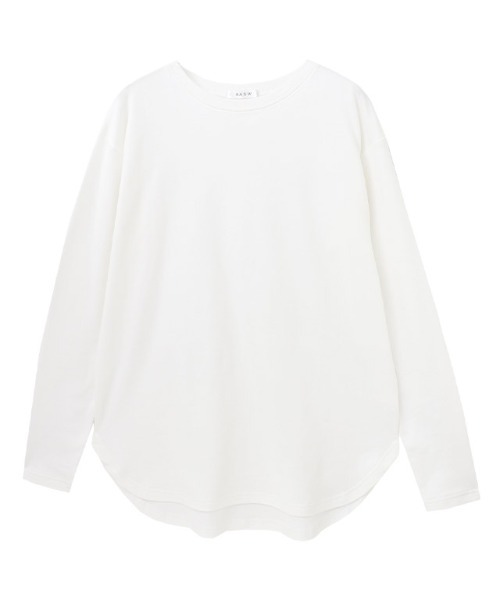 RASW(ラス)の「コーマコットンベーシックロングスリーブTシャツ(Tシャツ/カットソー・レディース・オフホワイト/ブラック・S/M/L)」の16枚目の写真