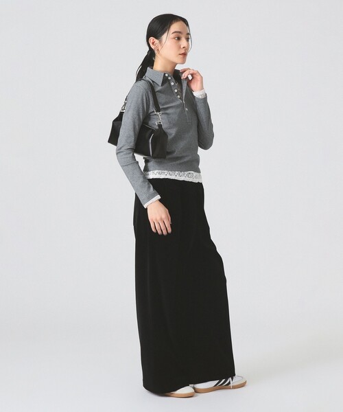 Ray BEAMS(レイビームス)の「【別注】PICCADILLY / POLO(ポロシャツ・レディース・クリーム/チャコールグレー・ONE SIZE)」の14枚目の写真