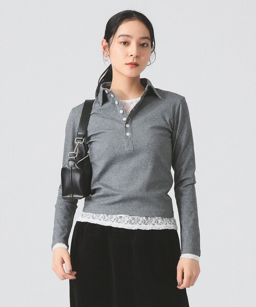 Ray BEAMS(レイビームス)の「【別注】PICCADILLY / POLO(ポロシャツ・レディース・クリーム/チャコールグレー・ONE SIZE)」の17枚目の写真