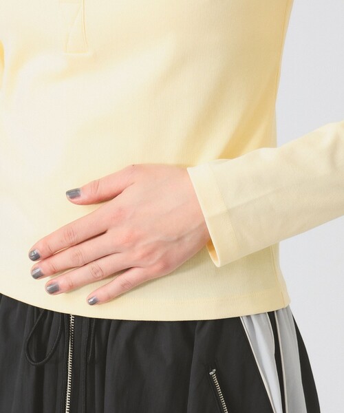 Ray BEAMS(レイビームス)の「【別注】PICCADILLY / POLO(ポロシャツ・レディース・クリーム/チャコールグレー・ONE SIZE)」の4枚目の写真