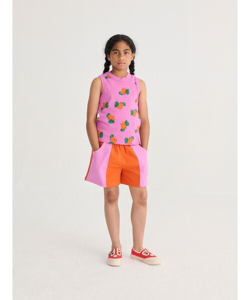 BOBO CHOSES(ボボショーズ)の「BOBO CHOSES / キッズ カラー ブロック ショートパンツ 2026SS(2~9才)(その他パンツ・キッズ・レッド・2-3Y/4-5Y/6-7y/8-9y)」の2枚目の写真