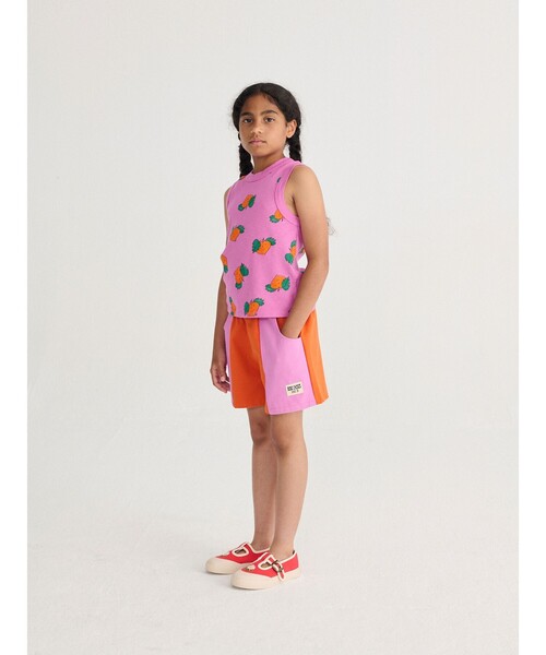BOBO CHOSES(ボボショーズ)の「BOBO CHOSES / キッズ カラー ブロック ショートパンツ 2026SS(2~9才)(その他パンツ・キッズ・レッド・2-3Y/4-5Y/6-7y/8-9y)」の3枚目の写真
