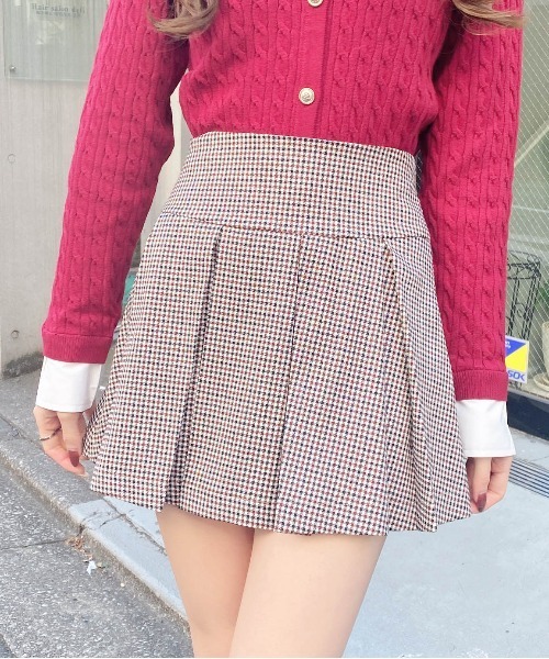 INGNI（イング）の「プリーツスカパン(セットアップ対応)（スカート・レディース・ネイビー/ベージュ/チェック/ブラック/グレー・FREE）」の13枚目の写真