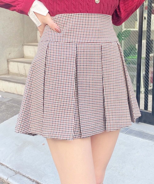 INGNI（イング）の「プリーツスカパン(セットアップ対応)（スカート・レディース・ネイビー/ベージュ/チェック/ブラック/グレー・FREE）」の14枚目の写真