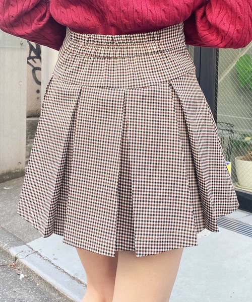 INGNI（イング）の「プリーツスカパン(セットアップ対応)（スカート・レディース・ネイビー/ベージュ/チェック/ブラック/グレー・FREE）」の17枚目の写真