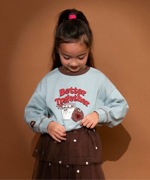 BREEZE（ブリーズ）の「【リンク】スウィートバリエーションＴシャツ_ジュニア対応（Tシャツ/カットソー・キッズ・ブラウン/ダークブラウン/ピンク/ベージュ/アイボリー/ミント・130/110/100/120/90/80/140）」の5枚目の写真