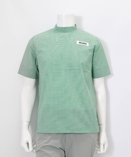 archivio(アルチビオ)の「<MENS>ギンガム冷感プルオーバー(Tシャツ/カットソー・メンズ・ブラック/グリーン/ネイビー・LL/L/M)」の3枚目の写真