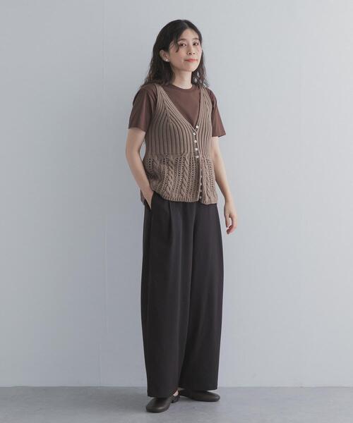 URBAN RESEARCH DOORS（アーバンリサーチドアーズ）の「『仁村紗和さん着用』『UR TECH』完声9分丈ワイドパンツ（その他パンツ・レディース・ブラック/グレー系その他・SMALL/MEDIUM）」の20枚目の写真