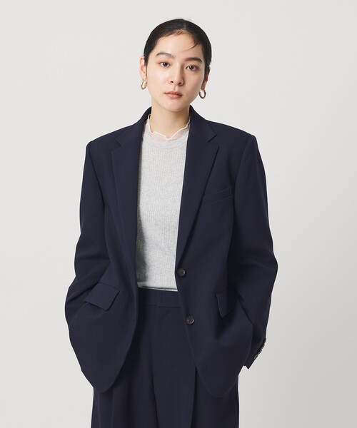 BEAUTY&YOUTH UNITED ARROWS（ビューティーアンドユースユナイテッドアローズ）の「ポリエステルブレンド ツイル テーラードジャケット（テーラードジャケット・レディース・ネイビー・S/M）」の3枚目の写真