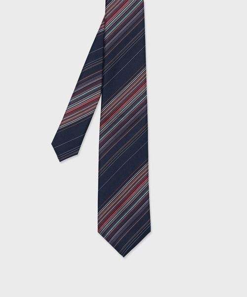 Paul Smith（ポールスミス）の「マルチカラー レジメンタル タイ【160010 552MJ】（ネクタイ・メンズ・サックスブルー/ブルーグリーン/ネイビー・FREE）」の2枚目の写真