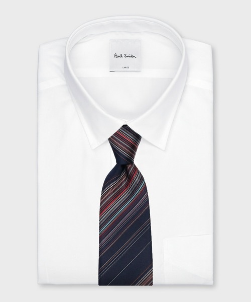 Paul Smith（ポールスミス）の「マルチカラー レジメンタル タイ【160010 552MJ】（ネクタイ・メンズ・サックスブルー/ブルーグリーン/ネイビー・FREE）」の9枚目の写真