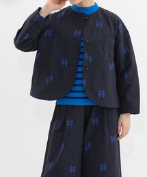 Harrods ノーカラージャケット 水色刺繍　ハロッズ Harrods ノーカラージャケット 水色刺繍 ハロッズ 楽天市場】ハロッズ