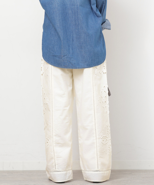 JOURNAL STANDARD relume（ジャーナルスタンダード　レリューム）の「［26SS新作］カットワークエンブロイダリーパンツ（その他パンツ・レディース・ブラック/アイボリー・FREE）」の6枚目の写真
