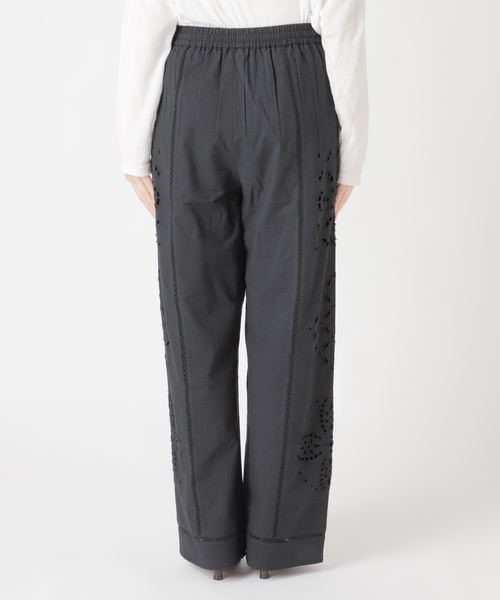 JOURNAL STANDARD relume（ジャーナルスタンダード　レリューム）の「［26SS新作］カットワークエンブロイダリーパンツ（その他パンツ・レディース・ブラック/アイボリー・FREE）」の9枚目の写真