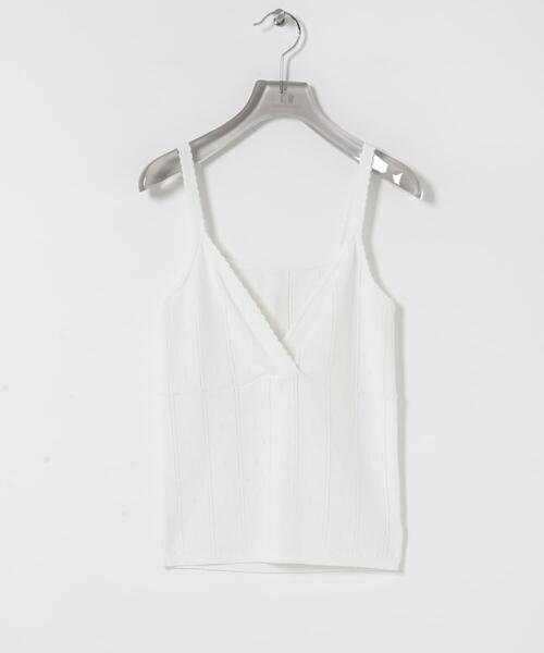 URBAN RESEARCH（アーバンリサーチ）の「パターンメッシュニットキャミソール（ニット/セーター・レディース・ミント/オフホワイト/グレー・FREE）」の10枚目の写真