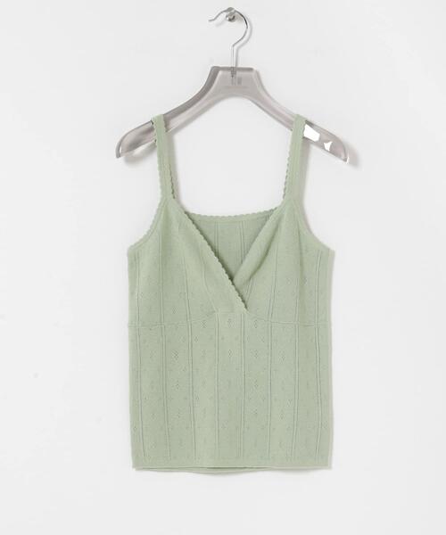 URBAN RESEARCH（アーバンリサーチ）の「パターンメッシュニットキャミソール（ニット/セーター・レディース・ミント/オフホワイト/グレー・FREE）」の17枚目の写真