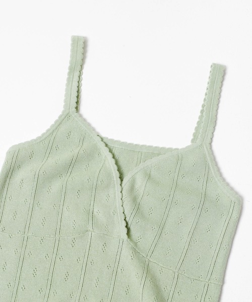URBAN RESEARCH（アーバンリサーチ）の「パターンメッシュニットキャミソール（ニット/セーター・レディース・ミント/オフホワイト/グレー・FREE）」の15枚目の写真