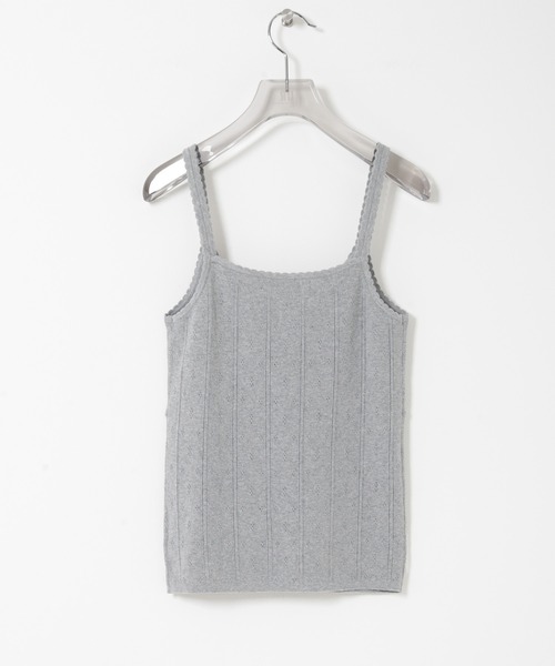 URBAN RESEARCH（アーバンリサーチ）の「パターンメッシュニットキャミソール（ニット/セーター・レディース・ミント/オフホワイト/グレー・FREE）」の19枚目の写真