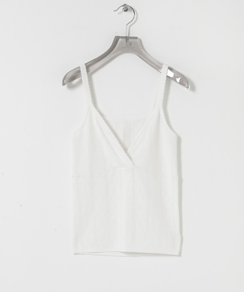 URBAN RESEARCH（アーバンリサーチ）の「パターンメッシュニットキャミソール（ニット/セーター・レディース・ミント/オフホワイト/グレー・FREE）」の21枚目の写真