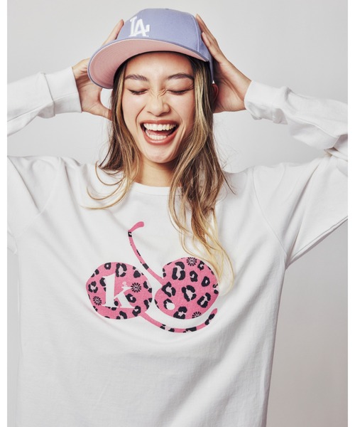 KEBOZ（ケボズ）の「CR L/S TEE（Tシャツ/カットソー・レディース・ブラック/ホワイト/レッド・FREE）」の4枚目の写真