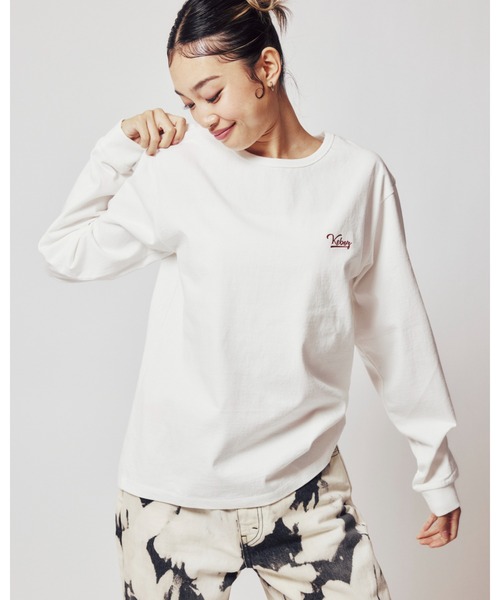 KEBOZ（ケボズ）の「CR L/S TEE（Tシャツ/カットソー・レディース・ブラック/ホワイト/レッド・FREE）」の7枚目の写真