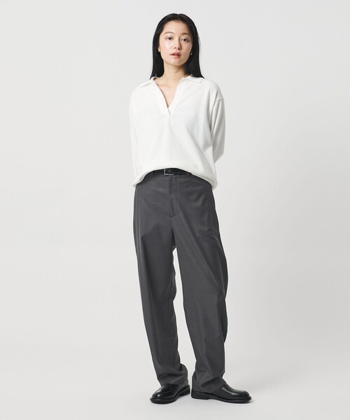 MARW UNITED ARROWS（マルゥ ユナイテッドアローズ）の「＜MARW UNITED ARROWS＞ツイル テーパード パンツ（スラックス・レディース・ダークグレー/モカ・36/38）」の6枚目の写真