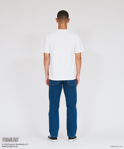 HANES(ヘインズ)の「【Hanes/ヘインズ】メンズ ビーフィー PEANUTS x BEEFY-T クルーネックTシャツ(Tシャツ/カットソー・メンズ・ヘザーグレー/ブラック/ネイビー/ホワイト・XS/S/M/L/XL)」の6枚目の写真