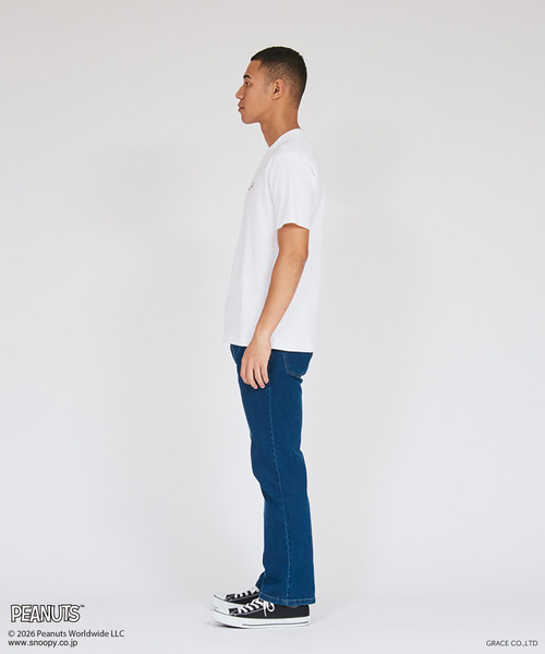 HANES(ヘインズ)の「【Hanes/ヘインズ】メンズ ビーフィー PEANUTS x BEEFY-T クルーネックTシャツ(Tシャツ/カットソー・メンズ・ヘザーグレー/ブラック/ネイビー/ホワイト・XS/S/M/L/XL)」の7枚目の写真