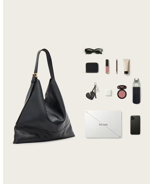 ALLSAINTS（オールセインツ）の「ASHA LEATHER SHOULDER BAG | ASHA レザー ショルダー バッグ（ショルダーバッグ・レディース・ブラック・ONE SIZE）」の10枚目の写真