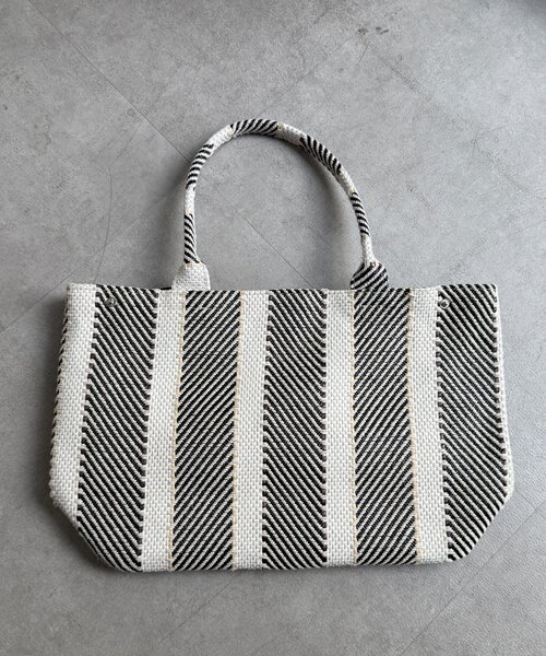 Chez toi(シェトワ)の「MIX/ストライプ柄トート(トートバッグ・レディース・オレンジ/ブラック/ブラウン・FREE)」の10枚目の写真