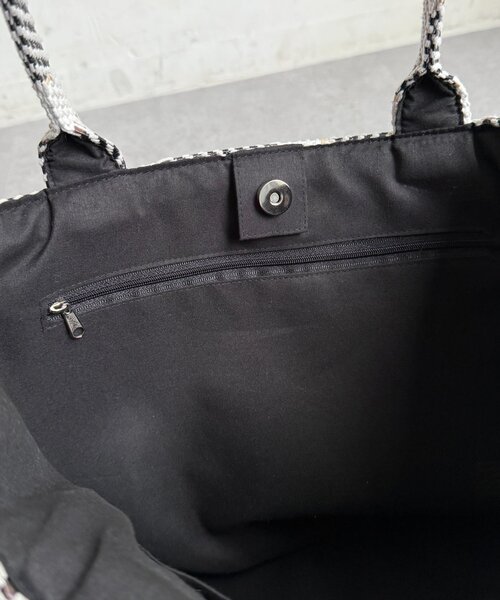 Chez toi(シェトワ)の「MIX/ストライプ柄トート(トートバッグ・レディース・オレンジ/ブラック/ブラウン・FREE)」の14枚目の写真