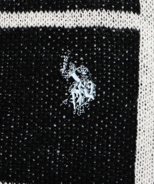 U.S. POLO ASSN.(ユーエスポロアッスン)の「【Ada.別注 U.S. POLO ASSN】チェック ショート丈 サマーニットポロシャツ(ポロシャツ・レディース・ブラック/ネイビー/ピンク/アイボリー・FREE)」の12枚目の写真