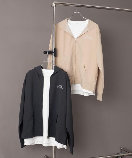 BROWNY（ブラウニー）の「BROWNY/【26年春夏新作】アンサンブルZIPパーカー(LS)（パーカー・メンズ・チャコールグレー/ライトベージュ・LARGE/MEDIUM）」の15枚目の写真