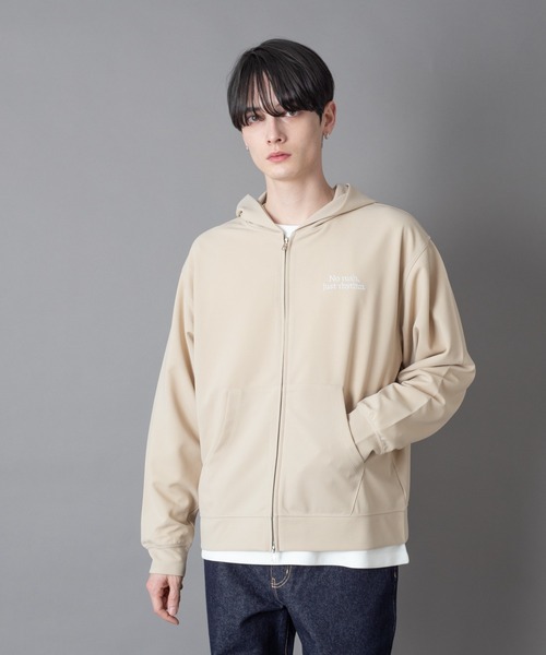 BROWNY（ブラウニー）の「BROWNY/【26年春夏新作】アンサンブルZIPパーカー(LS)（パーカー・メンズ・チャコールグレー/ライトベージュ・LARGE/MEDIUM）」の2枚目の写真