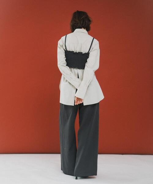 LAATO（ラート）の「wide easy trousers（その他パンツ・レディース・オフホワイト/ダークグレー・FREE/TALL）」の6枚目の写真