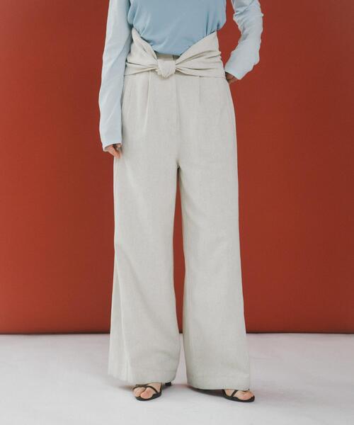 LAATO（ラート）の「wide easy trousers（その他パンツ・レディース・オフホワイト/ダークグレー・FREE/TALL）」の13枚目の写真