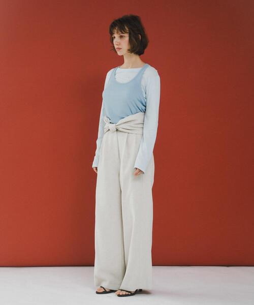 LAATO（ラート）の「wide easy trousers（その他パンツ・レディース・オフホワイト/ダークグレー・FREE/TALL）」の15枚目の写真