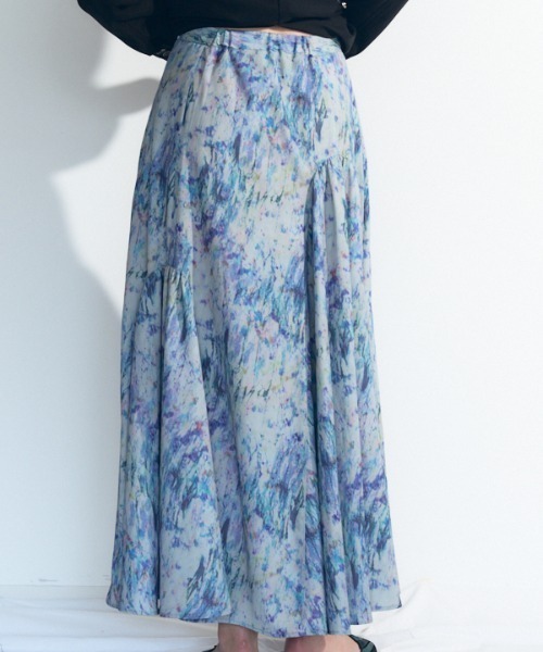 Muel Chic(ミュエルシック)の「Seren skirt セレンスカート(スカート・レディース・ブラック/オフホワイト/ブルー・SMALL/MEDIUM)」の16枚目の写真