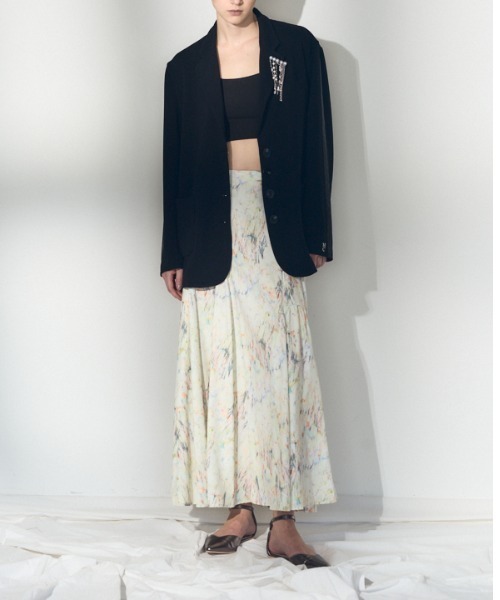 Muel Chic(ミュエルシック)の「Seren skirt セレンスカート(スカート・レディース・ブラック/オフホワイト/ブルー・SMALL/MEDIUM)」の10枚目の写真