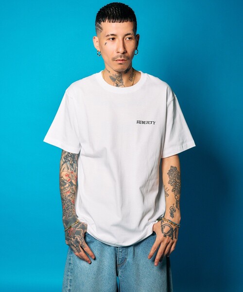 Subciety(サブサエティ)の「Flower praying hands tee(Tシャツ/カットソー・メンズ・ブラック/サンドベージュ/ホワイト・SMALL/MEDIUM/LARGE/X-LARGE/XX-LARGE)」の17枚目の写真