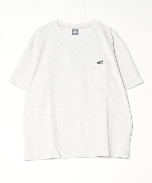 NEW BALANCE(ニューバランス)の「【別注】ニューバランス New Balance シューパッチリラックスTシャツ 限定コラボ(Tシャツ/カットソー・メンズ・グレー/エメラルド/ブラック/ホワイト・M/L/LL/S)」の3枚目の写真